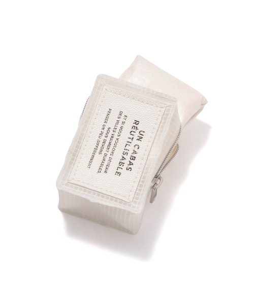 Francfranc(フランフラン)の「バッグチャームエコバッグ タイポ ホワイト(エコバッグ/サブバッグ・レディース・ホワイト・FREE)」の6枚目の写真