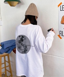 SONYUNARA ムーンライトバックプリント長袖Tシャツ