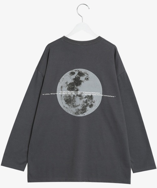 SONA(ソナ)の「SONYUNARA ムーンライトバックプリント長袖Tシャツ(Tシャツ/カットソー・レディース・ブラック/アイボリー/ダークグレー・FREE)」の3枚目の写真