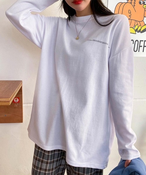 SONA(ソナ)の「SONYUNARA ムーンライトバックプリント長袖Tシャツ(Tシャツ/カットソー・レディース・ブラック/アイボリー/ダークグレー・FREE)」の14枚目の写真