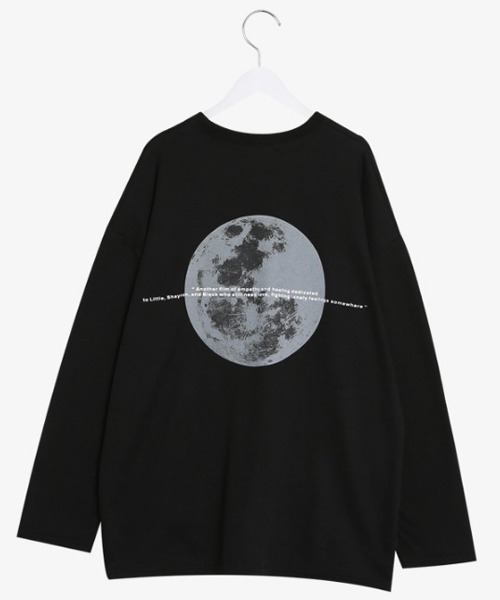 SONA(ソナ)の「SONYUNARA ムーンライトバックプリント長袖Tシャツ(Tシャツ/カットソー・レディース・ブラック/アイボリー/ダークグレー・FREE)」の18枚目の写真