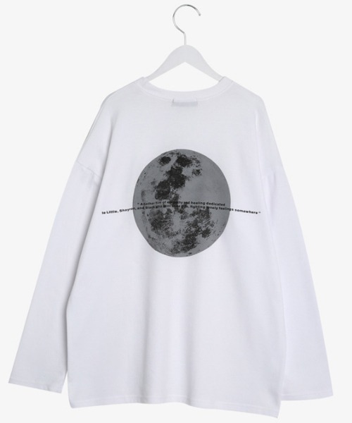 SONA(ソナ)の「SONYUNARA ムーンライトバックプリント長袖Tシャツ(Tシャツ/カットソー・レディース・ブラック/アイボリー/ダークグレー・FREE)」の21枚目の写真