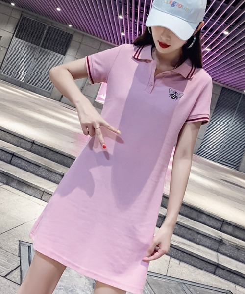 meJane（ミージェーン）の「ロゴアソート ポロワンピース