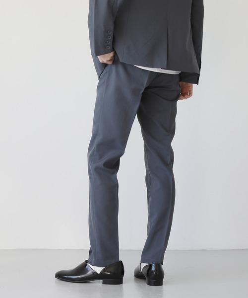 ASTRONOMY（アストロノミー）の「スーツ地 センタープレス テーパード スリム スラックス【セットアップ対応】（スラックス・メンズ・ブラック/ネイビー/グレー/チャコール・S/M/L/XL）」の13枚目の写真
