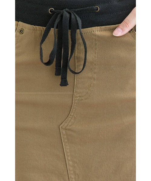 ElegChic（エレグシック）の「ウエストリブロングスカート（スカート・レディース・カーキ/ブラック/ベージュ・M/4L/XXL/XL/L）」の18枚目の写真