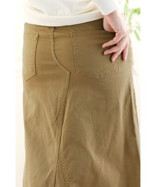 ElegChic（エレグシック）の「ウエストリブロングスカート（スカート・レディース・カーキ/ブラック/ベージュ・M/4L/XXL/XL/L）」の20枚目の写真