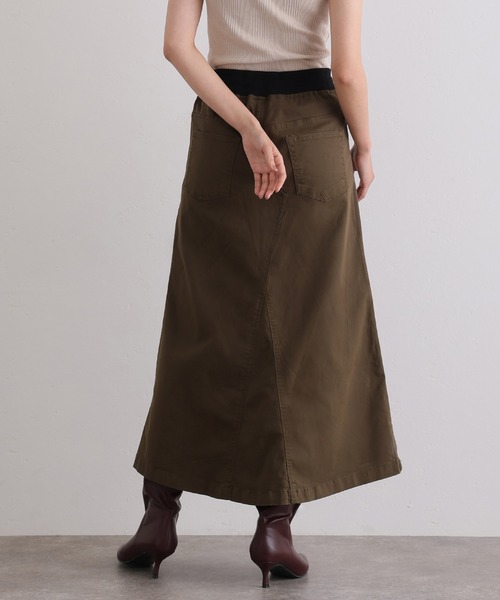 ElegChic(エレグシック)の「ウエストリブ ロング スカート (スカート・レディース・カーキ/ブラック/ベージュ・M/4L/XXL/XL/L)」の9枚目の写真