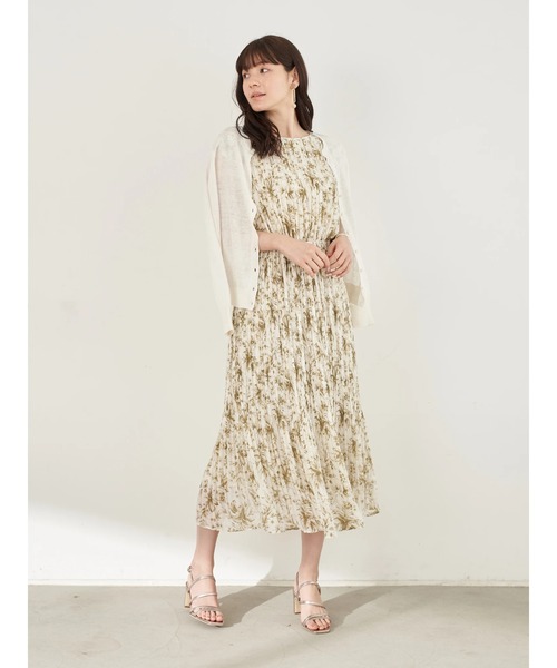 YECCA VECCA（イェッカヴェッカ）の「【Steady.6月号掲載】P.フレンチリネンカーディガン　＊（カーディガン/ボレロ・レディース・ライトグレー/ブラック/パープル/オフホワイト/イエロー/グリーン・FREE）」の9枚目の写真