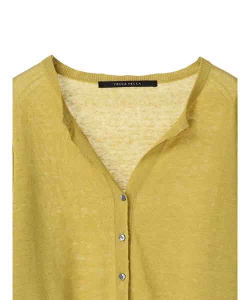 YECCA VECCA（イェッカヴェッカ）の「【Steady.6月号掲載】P.フレンチリネンカーディガン　＊（カーディガン/ボレロ・レディース・ライトグレー/ブラック/パープル/オフホワイト/イエロー/グリーン・FREE）」の15枚目の写真
