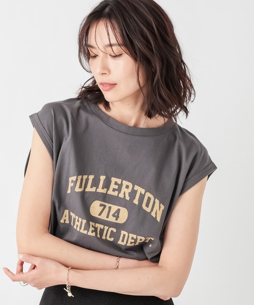 RIVE DROITE（リヴドロワ）の「カレッジロゴタンクカットソー（Tシャツ/カットソー・レディース・オフホワイト/チャコールグレー/ライトベージュ・FREE）」の22枚目の写真