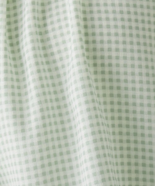 Cutie Blonde（キューティーブロンド）の「◆【S-L】シャーリングギンガムチェックブラウス（シャツ/ブラウス・レディース・ブラック系1/ダークグリーン系1/ベージュ系その他2・03/01/02）」の10枚目の写真