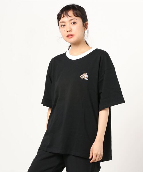 MARUKAWA(マルカワ)の「Tom&Jerry/ トム&ジェリー リンガー 刺繍 アニメ プリントTシャツ(Tシャツ/カットソー・レディース・ホワイト/ブラック/ラベンダー/ホワイト系その他/ブルーグリーン/チャコール・M/L)」の13枚目の写真