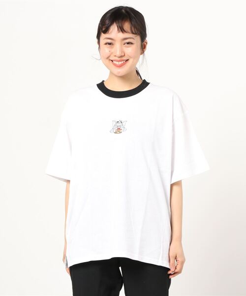 MARUKAWA(マルカワ)の「Tom&Jerry/ トム&ジェリー リンガー 刺繍 アニメ プリントTシャツ(Tシャツ/カットソー・レディース・ホワイト/ブラック/ラベンダー/ホワイト系その他/ブルーグリーン/チャコール・M/L)」の14枚目の写真
