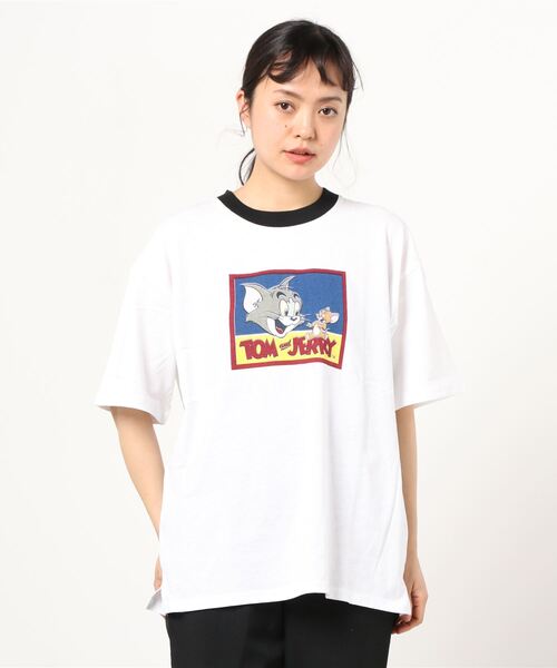 MARUKAWA(マルカワ)の「Tom&Jerry/ トム&ジェリー リンガー 刺繍 アニメ プリントTシャツ(Tシャツ/カットソー・レディース・ホワイト/ブラック/ラベンダー/ホワイト系その他/ブルーグリーン/チャコール・M/L)」の15枚目の写真