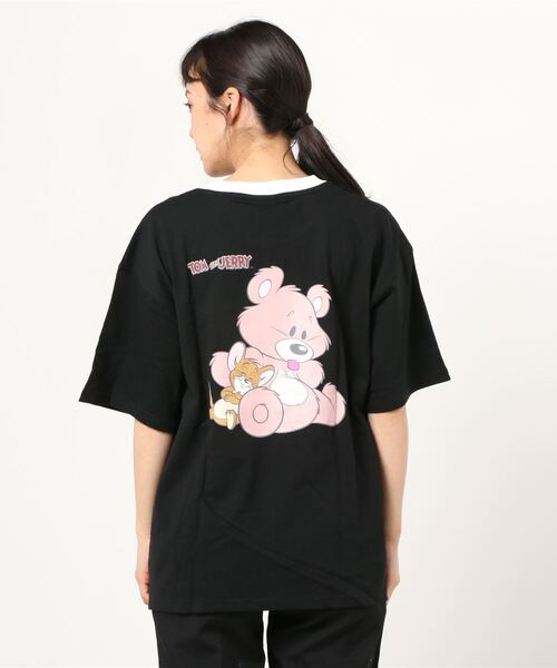 MARUKAWA(マルカワ)の「Tom&Jerry/ トム&ジェリー リンガー 刺繍 アニメ プリントTシャツ(Tシャツ/カットソー・レディース・ホワイト/ブラック/ラベンダー/ホワイト系その他/ブルーグリーン/チャコール・M/L)」の16枚目の写真