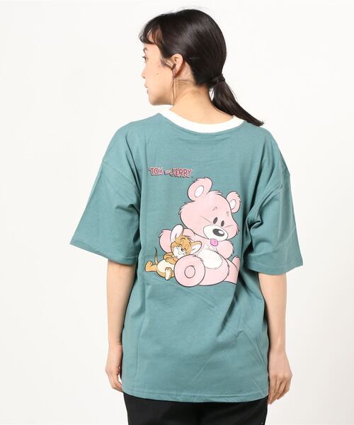 MARUKAWA(マルカワ)の「Tom&Jerry/ トム&ジェリー リンガー 刺繍 アニメ プリントTシャツ(Tシャツ/カットソー・レディース・ホワイト/ブラック/ラベンダー/ホワイト系その他/ブルーグリーン/チャコール・M/L)」の18枚目の写真