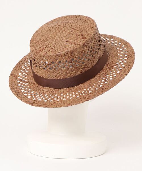 Samansa Mos2(サマンサ モスモス)の「透かし編みカンカン帽(ハット・レディース・ブラック/ブラウン・フリ-)」の3枚目の写真