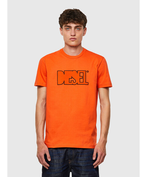 DIESEL（ディーゼル）の「メンズ Tシャツ コンビネーション ロゴ BCI サステナブル（Tシャツ/カットソー・メンズ・ブラック/ホワイト/エンジ・SMALL/MEDIUM/X-LARGE/X-SMALL/LARGE/XX-LARGE/XXX-LARGE）」の3枚目の写真