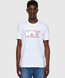 DIESEL | メンズ Tシャツ コンビネーション ロゴ BCI サステナブル(Tシャツ/カットソー)