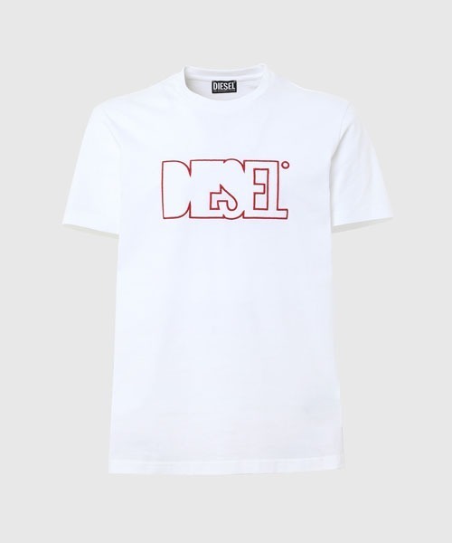 DIESEL（ディーゼル）の「メンズ Tシャツ コンビネーション ロゴ BCI サステナブル（Tシャツ/カットソー・メンズ・ブラック/ホワイト/エンジ・SMALL/MEDIUM/X-LARGE/X-SMALL/LARGE/XX-LARGE/XXX-LARGE）」の7枚目の写真