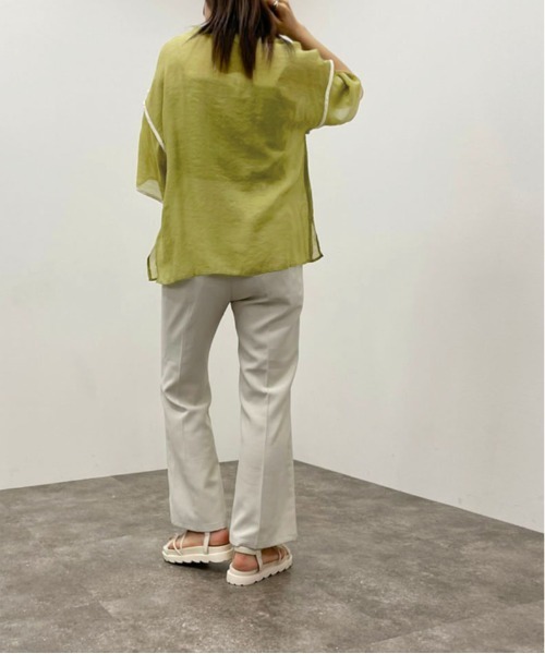 apres jour mignon(アプレジュールミニョン)の「シアーTシャツ+キャミSET 【ZOZOTOWN限定アイテム】(Tシャツ/カットソー・メンズ・ブラック/グリーン系その他/アイボリー/オレンジ・X-LARGE/フリー)」の18枚目の写真