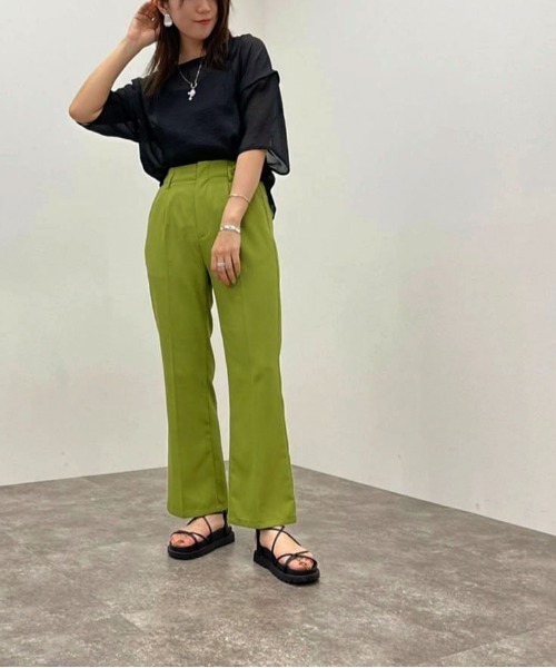 apres jour mignon(アプレジュールミニョン)の「シアーTシャツ+キャミSET 【ZOZOTOWN限定アイテム】(Tシャツ/カットソー・メンズ・ブラック/グリーン系その他/アイボリー/オレンジ・X-LARGE/フリー)」の10枚目の写真