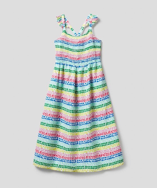 Of Benetton Of Benetton ベネトンユナイテッドカラーズオブベネトン のファッション Colors ワンピース キッズモザイク柄ノースリーブロングワンピース ワンピース Benetton United