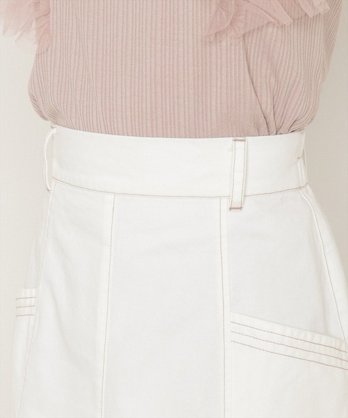 WILLSELECTION(ウィルセレクション)の「ベルト付テンセル風デニムナローフレアスカート(デニムスカート・レディース・オフホワイト/サックスブルー/ブルー・SMALL/MEDIUM)」の11枚目の写真