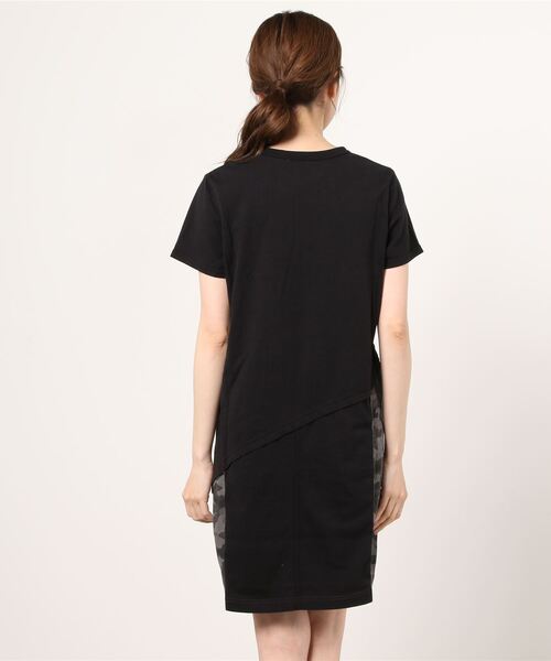 AVIREX（アヴィレックス）の「AVIREX/アヴィレックス　コットンウーヴン コントラストパネルドレス/ COTTON WOVEN CONTRAST PANEL DRESS（ワンピース・レディース・チャコール/オリーブ/ブラック・MEDIUM/SMALL/LARGE）」の5枚目の写真