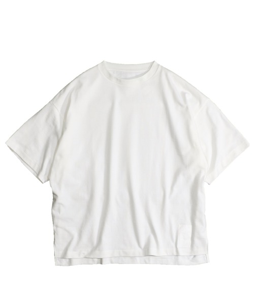 made in standard (メイドインスタンダード)の「MADE IN STANDARD/メイドインスタンダード HEAVY JERSEY SLIT CREW(Tシャツ/カットソー・メンズ・ブラック/ホワイト/カーキ/ネイビー・MEDIUM/LARGE)」の2枚目の写真