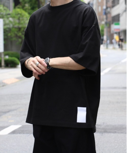 made in standard (メイドインスタンダード)の「MADE IN STANDARD/メイドインスタンダード HEAVY JERSEY SLIT CREW(Tシャツ/カットソー・メンズ・ブラック/ホワイト/カーキ/ネイビー・MEDIUM/LARGE)」の10枚目の写真