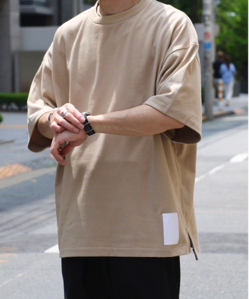 made in standard (メイドインスタンダード)の「MADE IN STANDARD/メイドインスタンダード HEAVY JERSEY SLIT CREW(Tシャツ/カットソー・メンズ・ブラック/ホワイト/カーキ/ネイビー・MEDIUM/LARGE)」の16枚目の写真