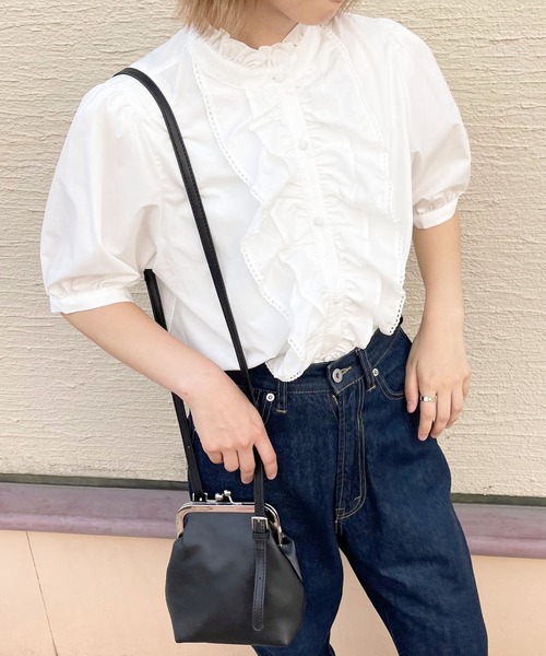 apres jour（アプレジュール）の「レース付きフリルブラウス【ZOZOTOWN限定アイテム】（シャツ/ブラウス・レディース・ブラック/オフホワイト・フリー/X-LARGE）」の7枚目の写真