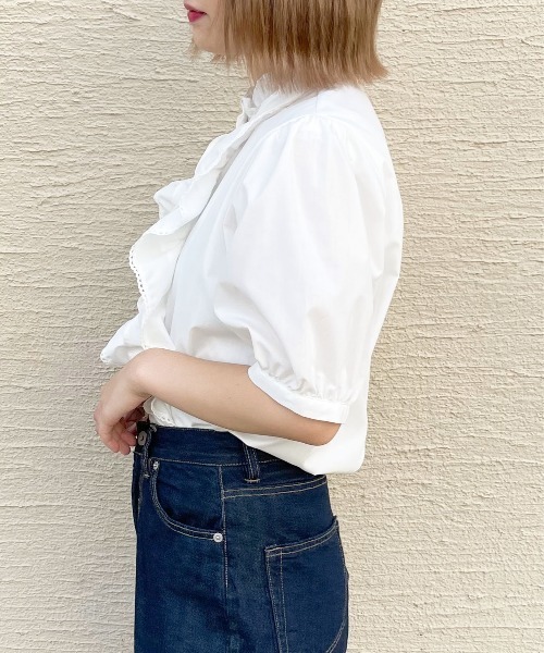 apres jour（アプレジュール）の「レース付きフリルブラウス【ZOZOTOWN限定アイテム】（シャツ/ブラウス・レディース・ブラック/オフホワイト・フリー/X-LARGE）」の10枚目の写真