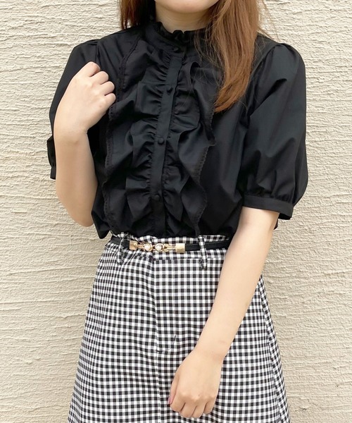 apres jour（アプレジュール）の「レース付きフリルブラウス【ZOZOTOWN限定アイテム】（シャツ/ブラウス・レディース・ブラック/オフホワイト・フリー/X-LARGE）」の13枚目の写真