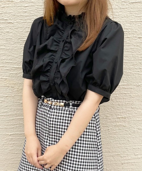 apres jour（アプレジュール）の「レース付きフリルブラウス【ZOZOTOWN限定アイテム】（シャツ/ブラウス・レディース・ブラック/オフホワイト・フリー/X-LARGE）」の14枚目の写真