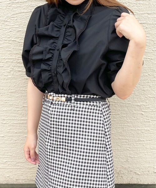 apres jour（アプレジュール）の「レース付きフリルブラウス【ZOZOTOWN限定アイテム】（シャツ/ブラウス・レディース・ブラック/オフホワイト・フリー/X-LARGE）」の16枚目の写真