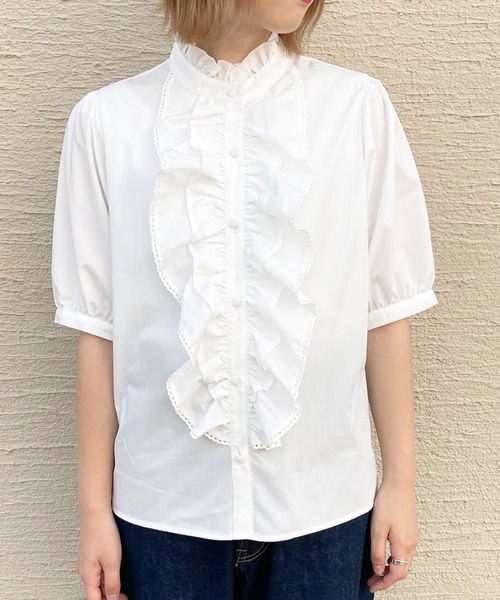 apres jour（アプレジュール）の「レース付きフリルブラウス【ZOZOTOWN限定アイテム】（シャツ/ブラウス・レディース・ブラック/オフホワイト・フリー/X-LARGE）」の20枚目の写真