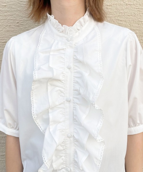 apres jour（アプレジュール）の「レース付きフリルブラウス【ZOZOTOWN限定アイテム】（シャツ/ブラウス・レディース・ブラック/オフホワイト・フリー/X-LARGE）」の21枚目の写真