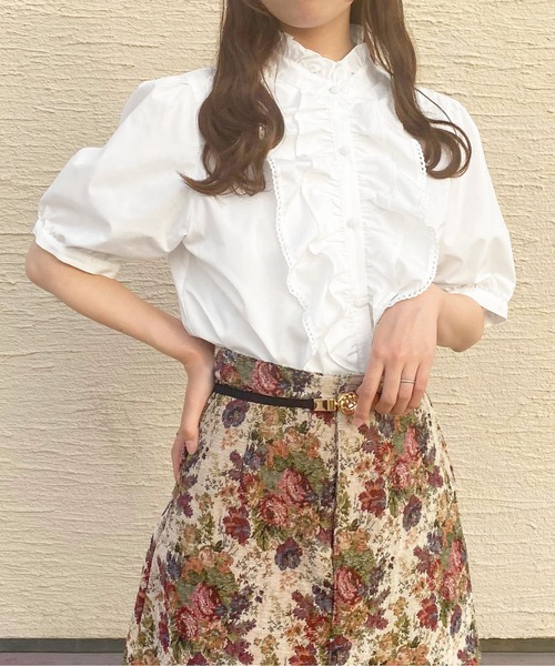 apres jour（アプレジュール）の「レース付きフリルブラウス【ZOZOTOWN限定アイテム】（シャツ/ブラウス・レディース・ブラック/オフホワイト・フリー/X-LARGE）」の22枚目の写真