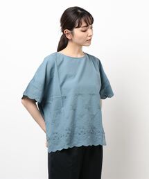 Samansa Mos2 | 立体花刺繍ブラウス(シャツ/ブラウス)