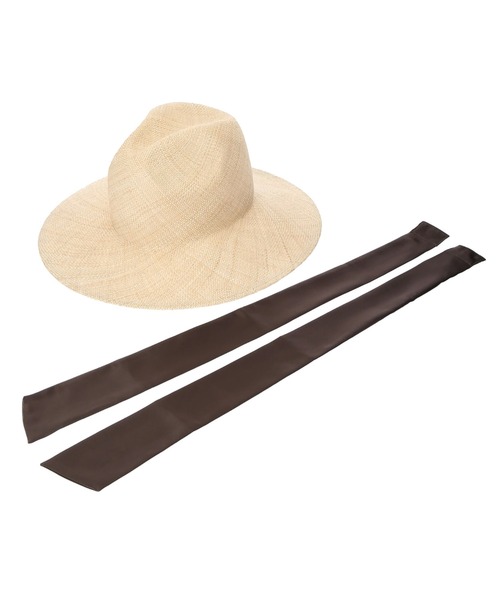 セール】Bao Straw Ribbon Fedora Hat/バオストローリボン