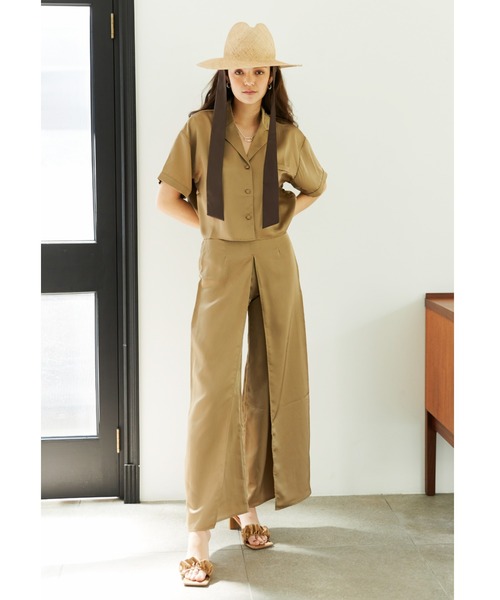 ALEXIA STAM(アリシアスタン)の「Bao Straw Ribbon Fedora Hat/バオストローリボンフェドラハット(ハット・レディース・ナチュラル・FREE)」の11枚目の写真