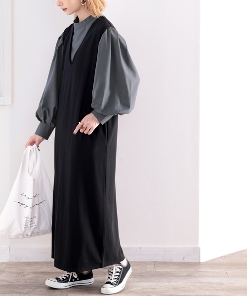 classicalelf（クラシカルエルフ）の「レトロな1枚♪バックリボンボリュームショルダーブラウス（シャツ/ブラウス・レディース・ライトグレー/ブラック/オフホワイト/ブルー系その他/スモークピンク/ラベンダー/ブラック×ホワイト・MEDIUM/LARGE/X-LARGE/SMALL）」の10枚目の写真