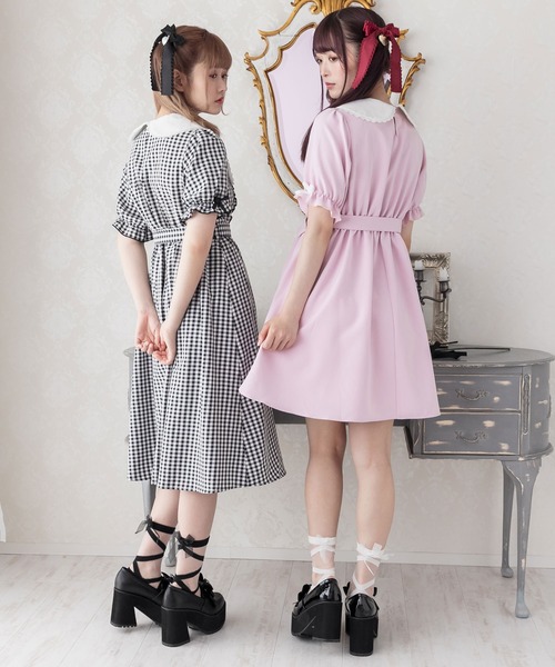 DearMyLove（ディアマイラブ）の「シースルーレースアップソックス（ソックス/靴下・レディース・ホワイト/ブラック・23-24cm）」の5枚目の写真