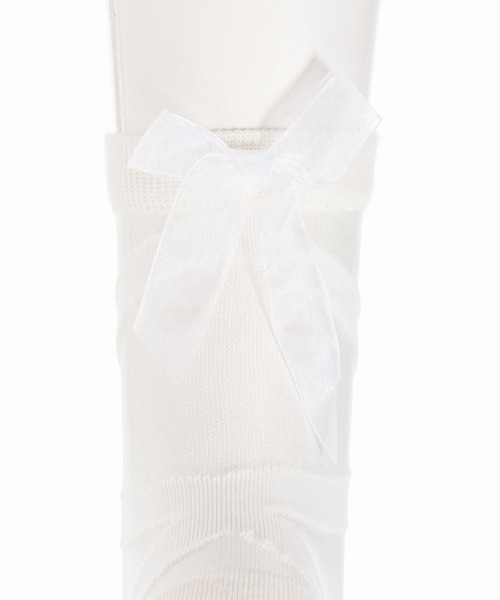 DearMyLove（ディアマイラブ）の「シースルーレースアップソックス（ソックス/靴下・レディース・ホワイト/ブラック・23-24cm）」の10枚目の写真