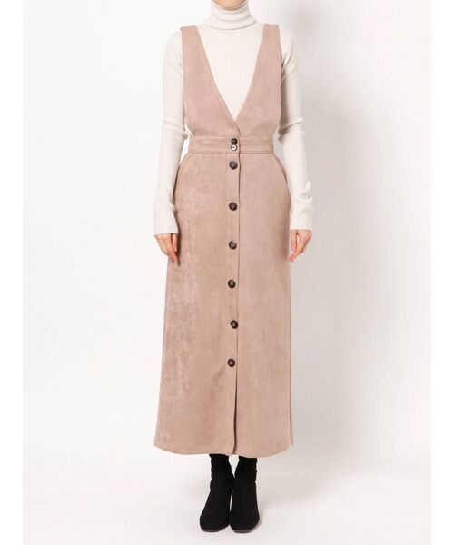 LAGUNAMOON(ラグナムーン)の「2WAYフェイクスウェードジャンパースカート(スカート・レディース・ブラウン/ベージュ/チャコールグレー・SMALL/MEDIUM)」の13枚目の写真