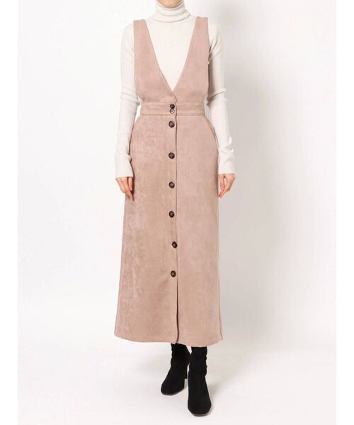 LAGUNAMOON(ラグナムーン)の「2WAYフェイクスウェードジャンパースカート(スカート・レディース・ブラウン/ベージュ/チャコールグレー・SMALL/MEDIUM)」の8枚目の写真