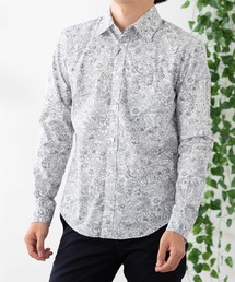 英国老舗ブランド プレミアムコットン花柄シャツ 日本縫製 Peter England
