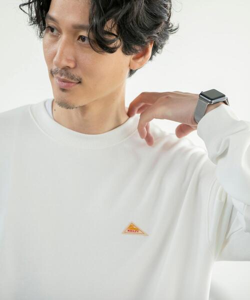 KELTY（ケルティ）の「KELTY(ケルティ)別注裏毛クルーネックスウェット（スウェット・メンズ・ホワイト/ベージュ/ブラック/オリーブ/ケリー/ダークグレー・LARGE/SMALL/MEDIUM/X-LARGE）」の2枚目の写真